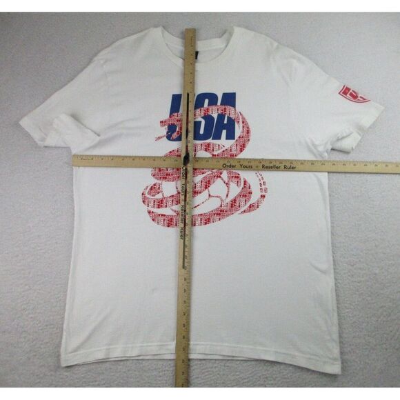 Nike USA World Cup Soccer T Shirt Mens Sz XXL White Organic Cotton SS Snake Logo - Picture 6 of 9